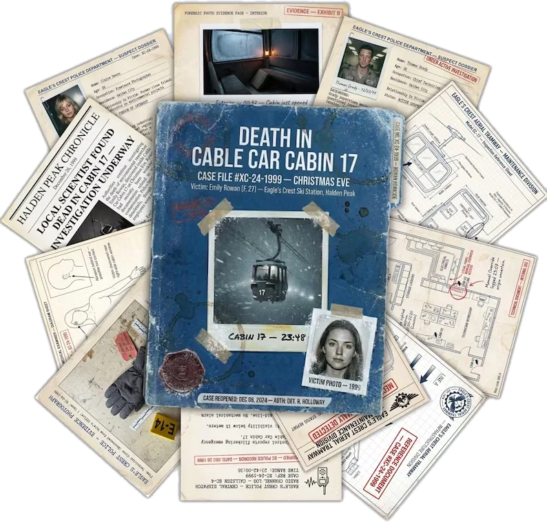 Death in Cable Car Cabin 17 case file